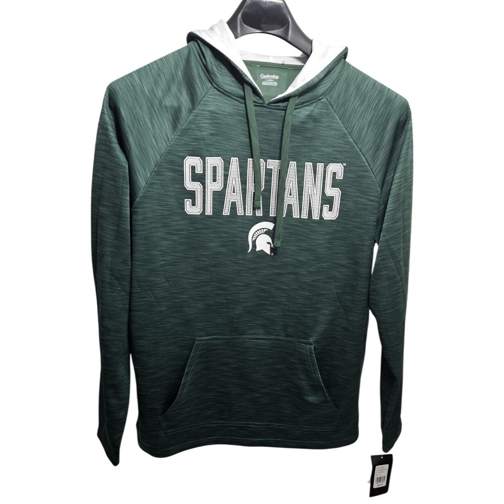Captivating Michigan State Spartans Mens Large Green Space‎ Dye Hoodie NWT MSU